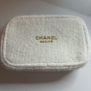 Chanel Soft Cream Textured Pouch